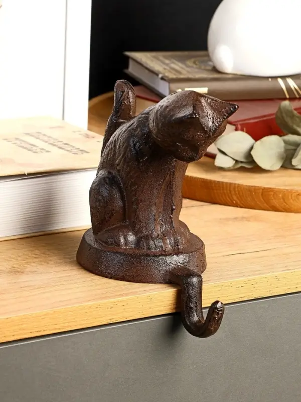 Крючок декоративный чугун Крючок декоративный чугун "Кошечка" 9х13,5х15 см