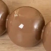 Подсвечник на 4 свечи «Бусы», с 12 сферами, 20.5×20.5×5.5 см, бисквит