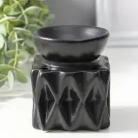 Аромалампа для эфирных масел &laquo;Грани. Куб&raquo;, чёрные, 8&times;8&times;9.5 см