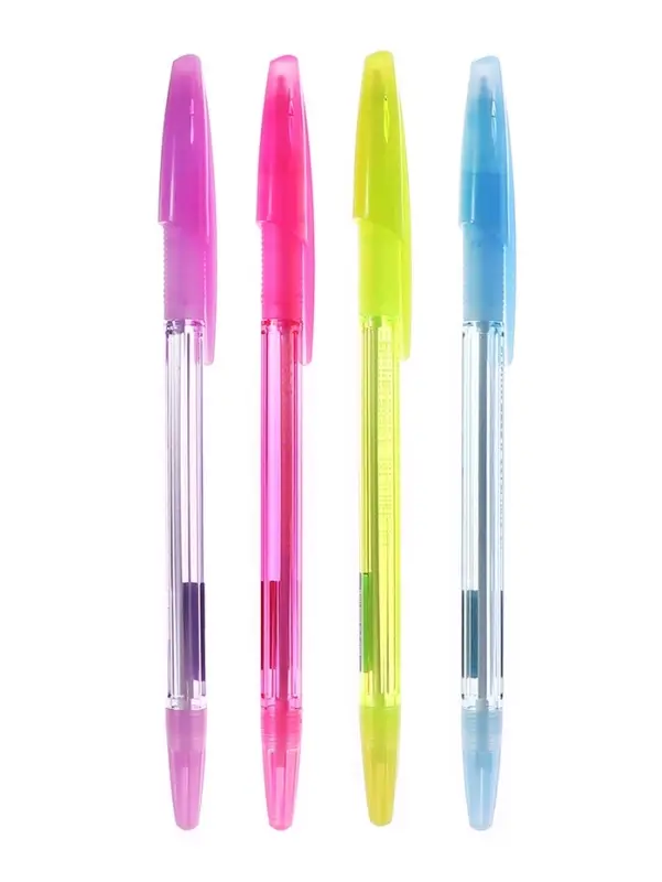 Ручка шариковая ErichKrause R=301 Spring Stick & Grip, узел 0.7 мм, синяя, резиновый упор, МИКС