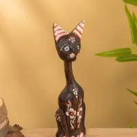 Сувенир «Кошка в ошейнике», 7×3.5×20 см, дерево