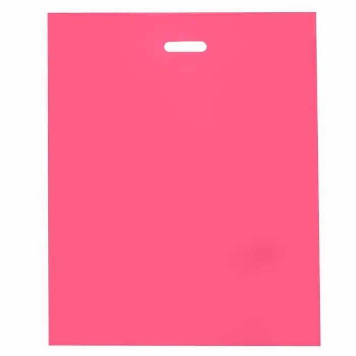 Пакет полиэтиленовый с вырубной ручкой, Розовый 50&times;60 См, 70 мкм