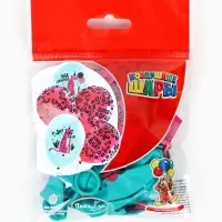 Воздушные шары латексные 12" &laquo;С днём рождения. Розовый леопард&raquo;, набор 10 шт.