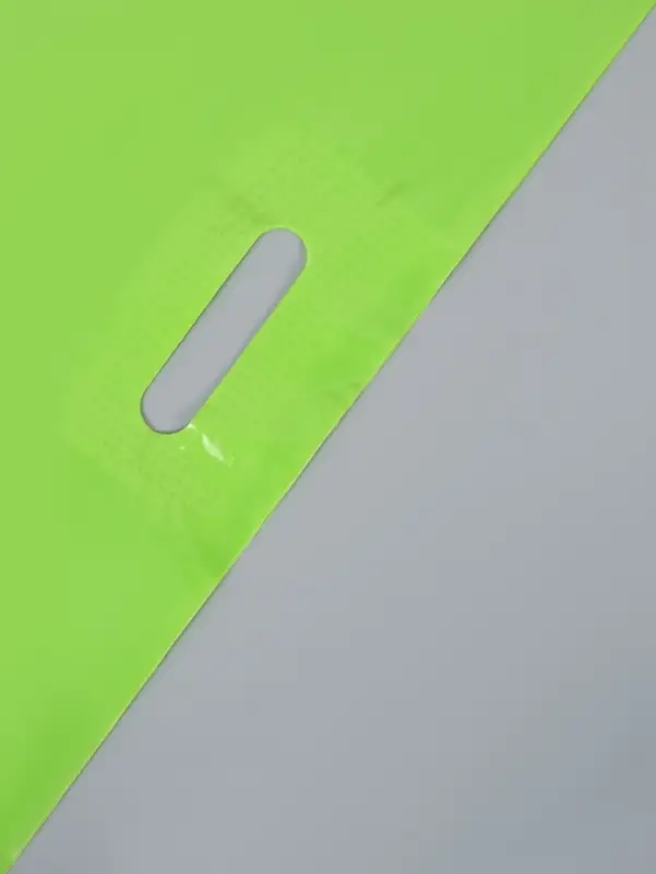 Пакет полиэтиленовый с вырубной ручкой, салатовый 50&times;60 см, 70 мкм