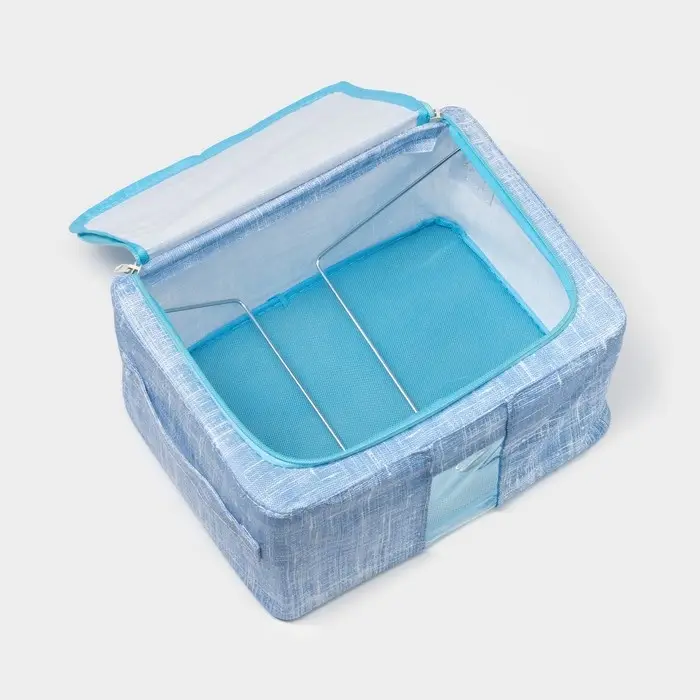 Кофр для хранения вещей Доляна &laquo;Ронда&raquo;, 30.5&times;24&times;16.5 см, голубой