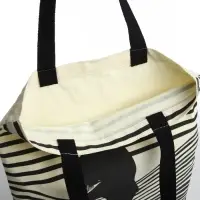 Сумка - шопер без застёжки, с принтом, 35&times;0.5&times;40 см, бежевая