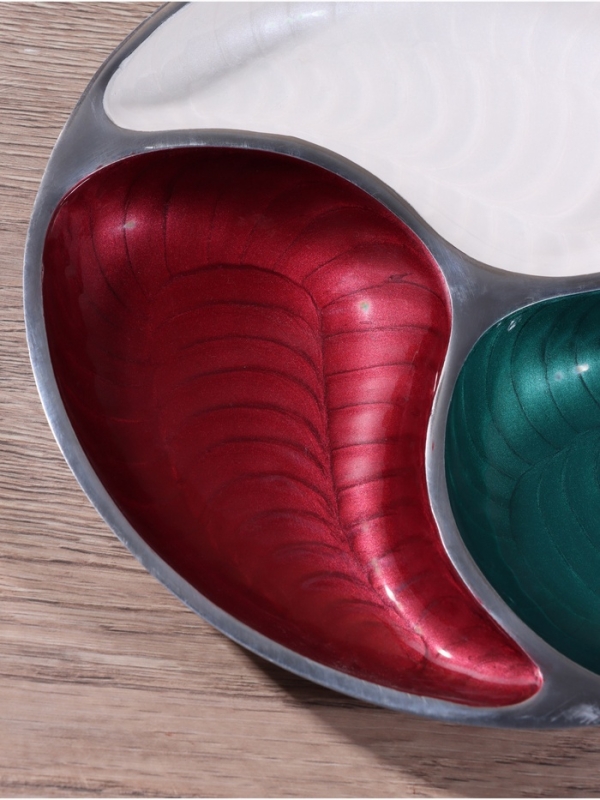 Менажница  Менажница "Триколор" алюминий 28х28х4 см