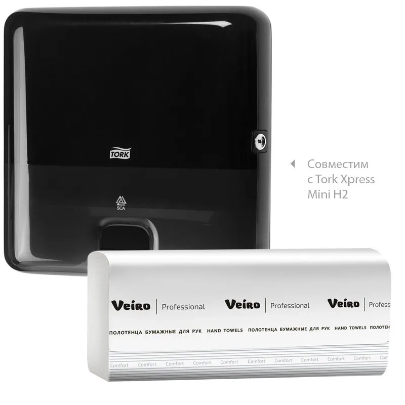 Полотенца бумажные д/держ.Veiro F2 Comf 2сл.200л/пач 21пач/кор Z-слож. KZ20