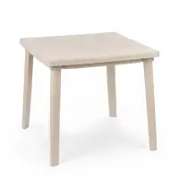 Стол квадратный, 80&times;80&times;74 см, пластиковый, бежевый