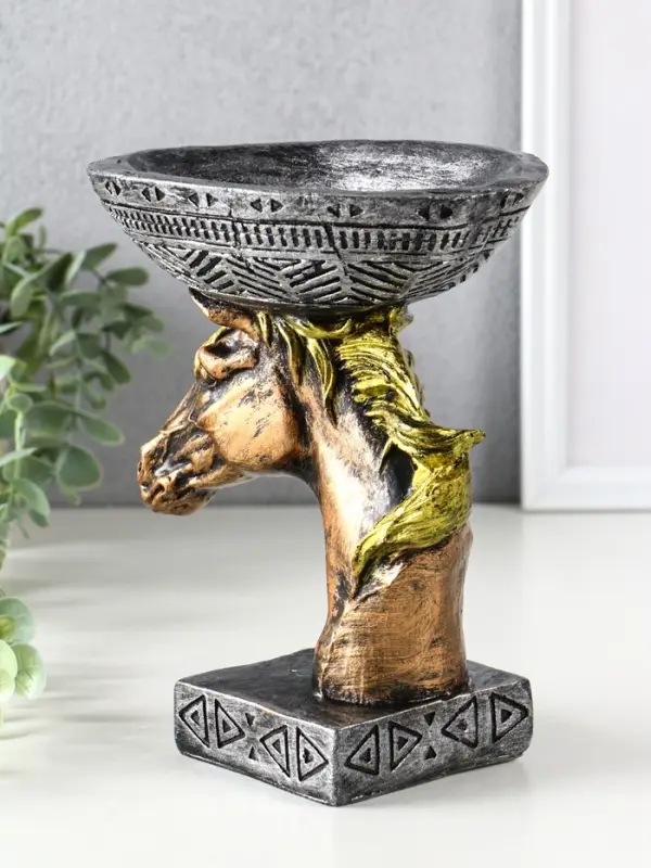 Фигура подставка  Фигура подставка "Лошадь с чашей" 21х17х12 см