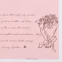 Пленка в листах, "Мысли о тебе.." пудра, 58 х 58 см