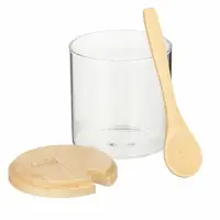 VETTA ЭКО Набор банок для хранения с ложкой, 3шт., 300мл, 28х10х9,5см, стекло, бамбук