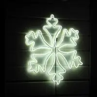 Неоновая фигура &laquo;Снежинка&raquo;, 56 см, 560 LED, 220 В, свечение белое