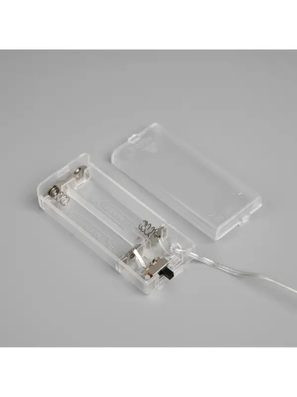 Светодиодная ветка 70 см, 20 LED, серебристая, от батареек AAх2, свечение белое