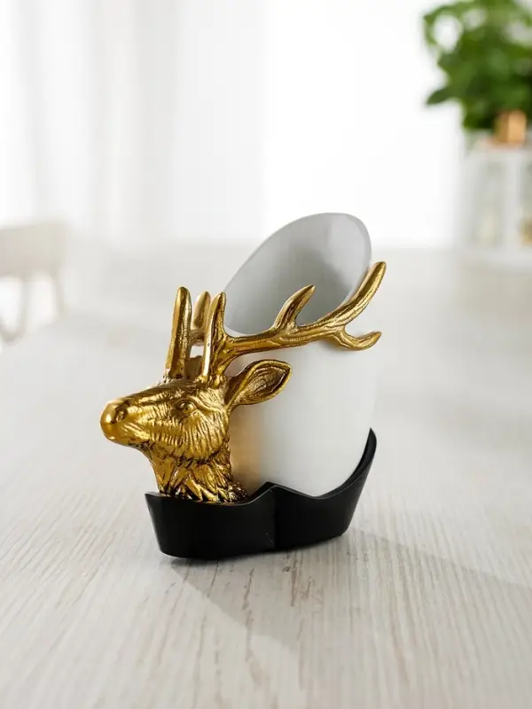 Конфетница &laquo;Олень&raquo;, 14&times;6.5&times;14 см, алюминий