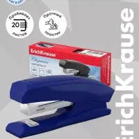Степлер №24/6, 26/6 до 30 листов ErichKrause Elegance Half-strip, вмещает до 100 скоб, глубина закладки бумаги до 55 мм, микс
