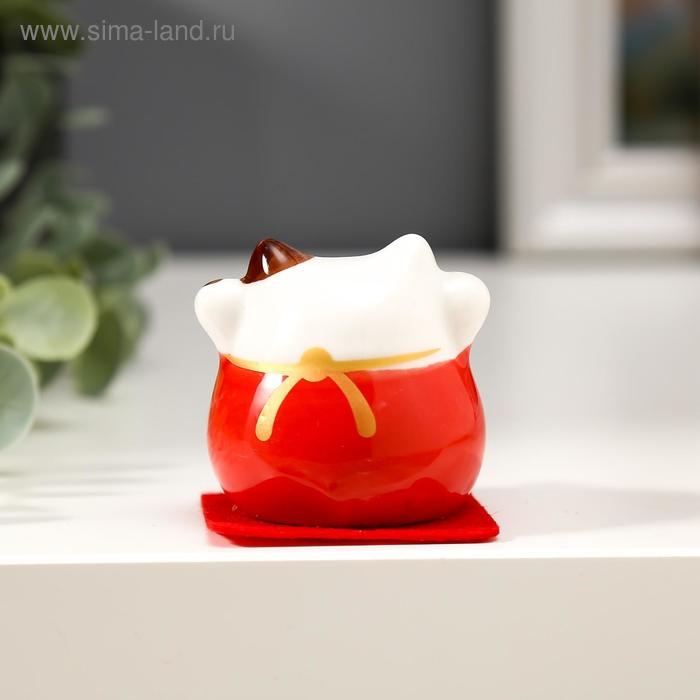 Сувенир керамика Сувенир керамика "Кот Манэки-нэко яркий с колокольчиком" МИКС 5х5,2х4,6 см