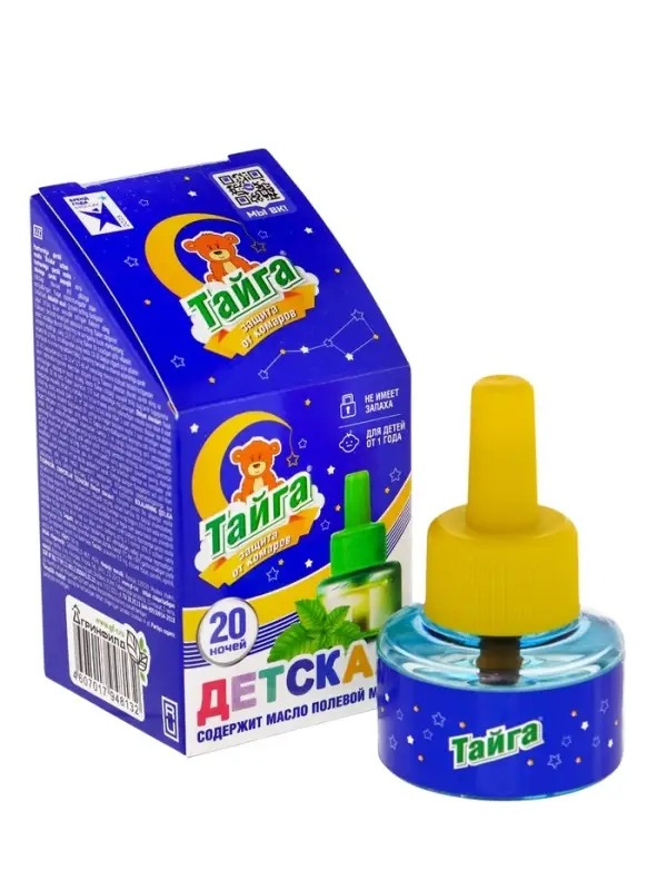 Тайга Детский Ликвид жидкостной наполнитель от комаров 20 ночей Тайга Детский Ликвид жидкостной наполнитель от комаров 20 ночей