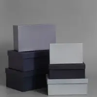 Набор подарочных коробок 6 в 1 &laquo;Барракуда&raquo;, сине-серые оттенки, 30.5&times;20&times;13 см - 19&times;13&times;8 см