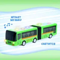 Автобус &laquo;Гармошка&raquo;, световые и звуковые эффекты, работает от батареек, цвета МИКС