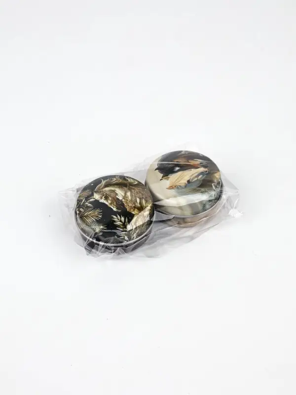 Свечи в железной банке &laquo;Лошади&raquo;, аромат мандарин и еловые ветки, диам 4.8 см, 2 шт.