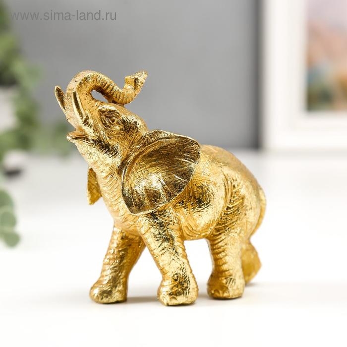 Сувенир полистоун Сувенир полистоун "Золотой слонёнок" МИКС 10х10,5х4 см