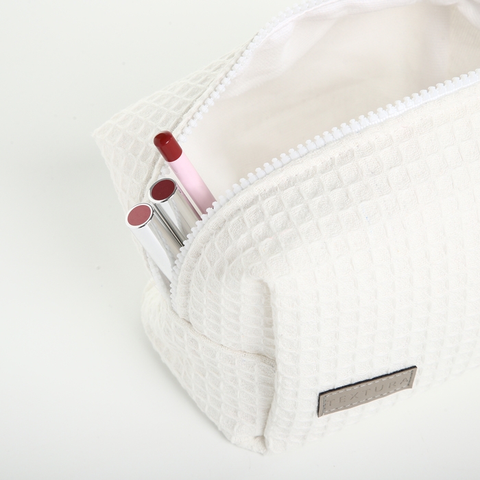 Косметичка на молнии TEXTURA, цвет белый Косметичка на молнии TEXTURA, цвет белый