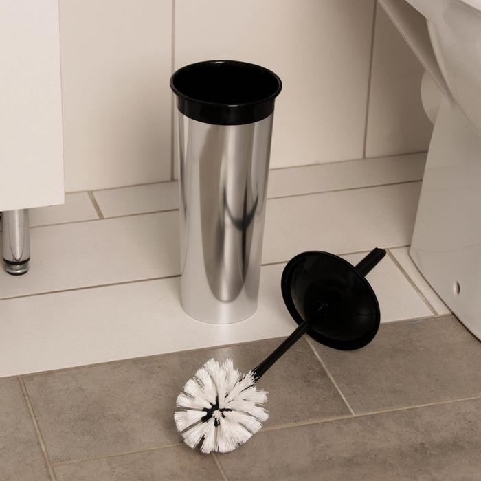 Комплект для туалета Rambai: ёршик с подставкой, 11,5×11,5×28 см, цвет чёрный Комплект для туалета Rambai: ёршик с подставкой, 11,5×11,5×28 см, цвет чёрный