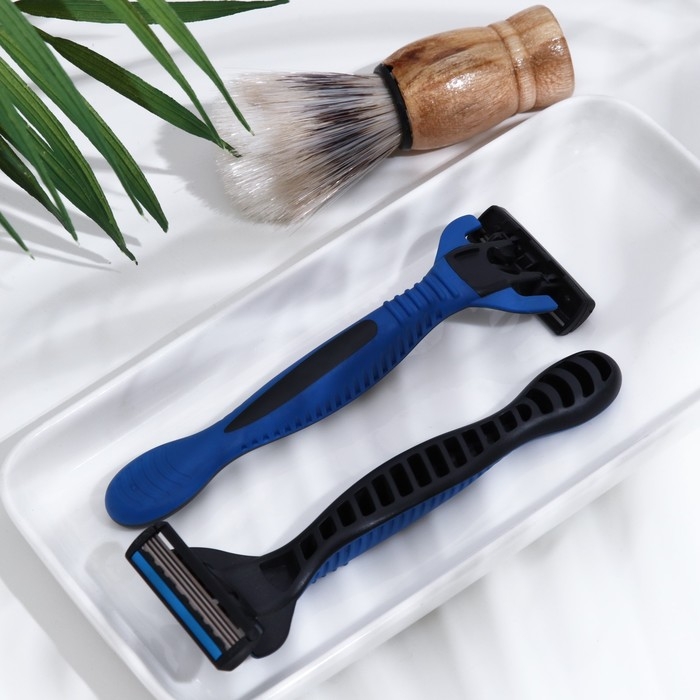 Бритвенные станки одноразовые LuazON, 4 лезвия, увлажняющая полоска, 2 шт Бритвенные станки одноразовые LuazON, 4 лезвия, увлажняющая полоска, 2 шт