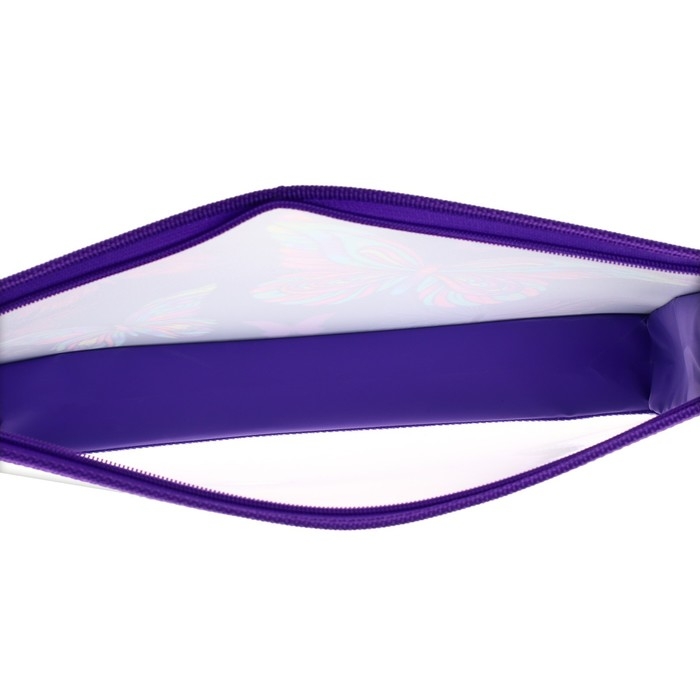 Папка для тетрадей А4, 325 х 230 х 55 мм, молния сверху, пластиковая, ПМ-А4-29 Calligrata Папка для тетрадей А4, 325 х 230 х 55 мм, молния сверху, пластиковая, ПМ-А4-29 Calligrata "Бабочки"