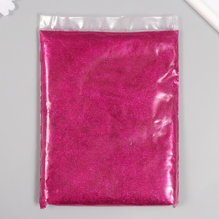 Глиттер размер 1/128, 500 гр, цв. малиновый Глиттер размер 1/128, 500 гр, цв. малиновый