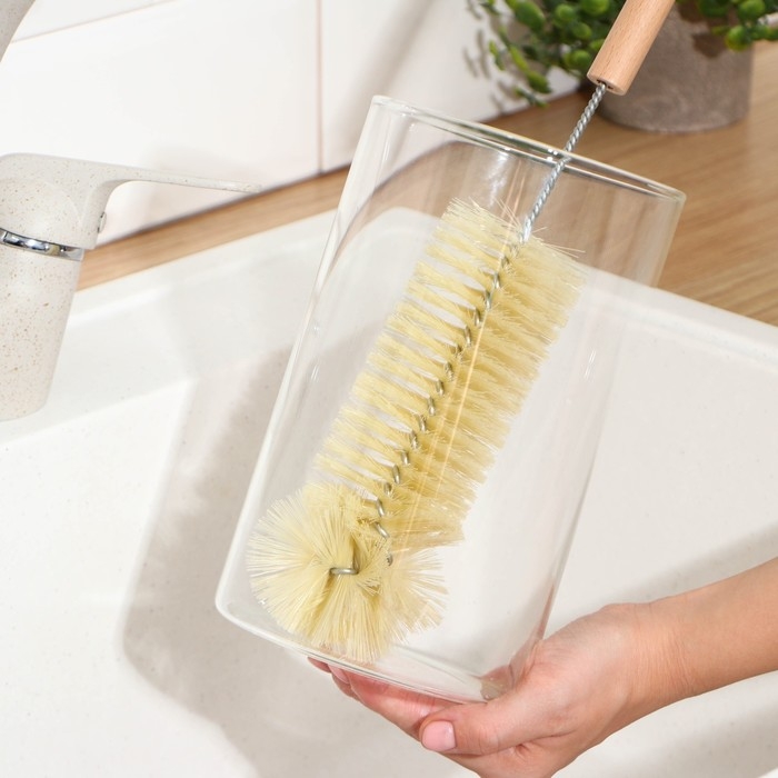 Ёршик для посуды с деревянной ручкой Доляна, 37×7 см Ёршик для посуды с деревянной ручкой Доляна, 37×7 см