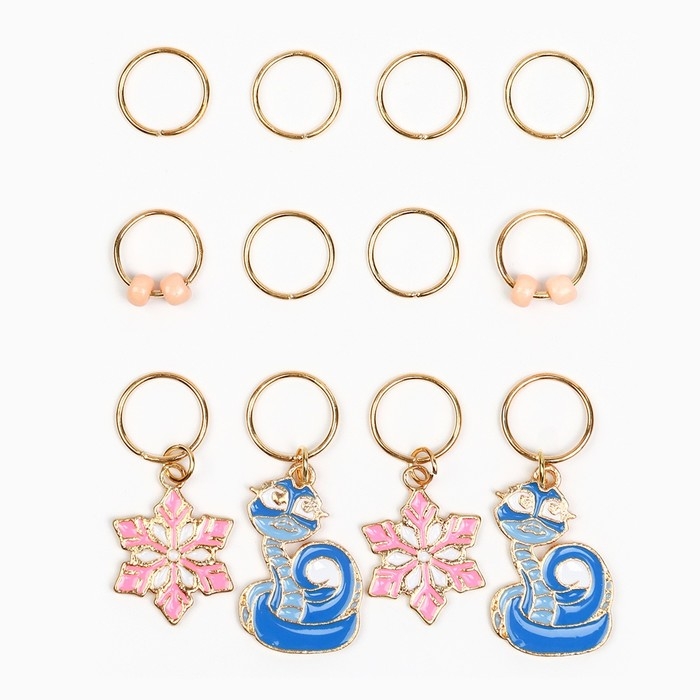 Пирсинг для волос новогодний «Мечты сбудутся» на Новый год, 12 шт Пирсинг для волос новогодний «Мечты сбудутся» на Новый год, 12 шт