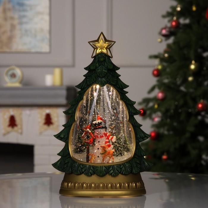 Фигура светодиодная «Новогодние мотивы», 31.2х9.5х20.2 см, музыка, батарейки ААх3 (не в комплекте), USB, свечение тёплое белое Фигура светодиодная «Новогодние мотивы», 31.2х9.5х20.2 см, музыка, батарейки ААх3 (не в комплекте), USB, свечение тёплое белое