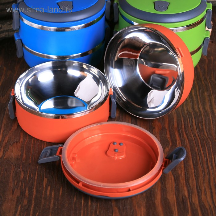 Ланч - бокс &laquo;Будет вкусно&raquo;, 2 отделения по 500 мл, 13х17 см, МИКС