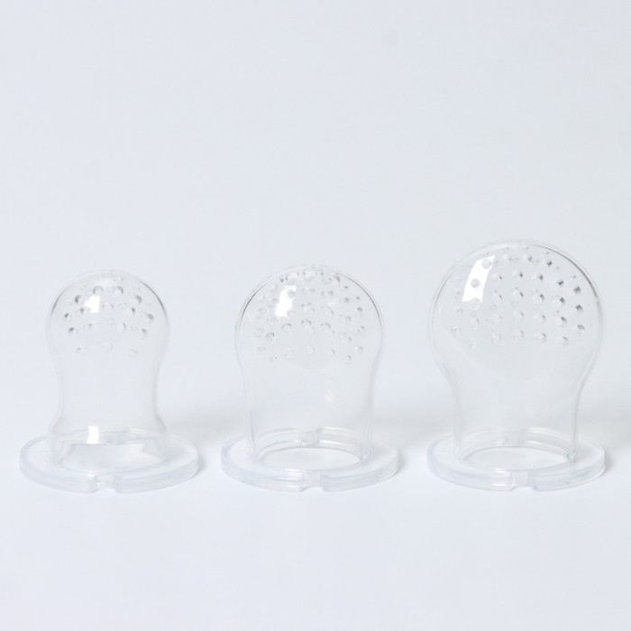 Набор сменных сеточек для ниблера, силикон, набор 3 шт., размеры S, M, L Набор сменных сеточек для ниблера, силикон, набор 3 шт., размеры S, M, L