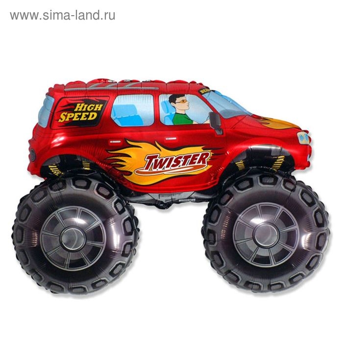 Шар фольгированный 38 Шар фольгированный 38" «Внедорожник», цвет красный