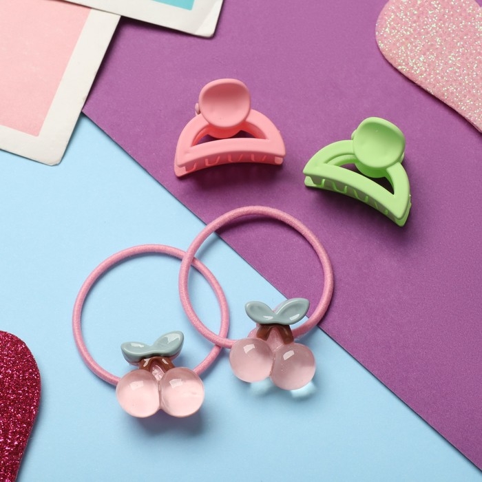 Набор для волос Набор для волос "Малышка" (4 резинки,2 краба) ягодки