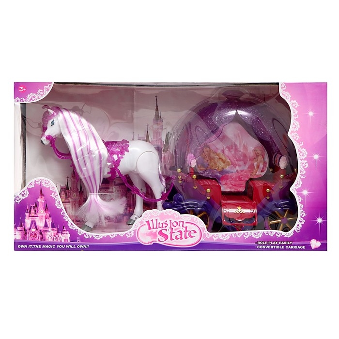 Карета для кукол «Сказка», лошадь ходит Карета для кукол «Сказка», лошадь ходит