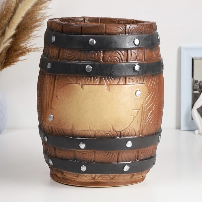 Копилка "Бочка" 21х21х30см, цветная