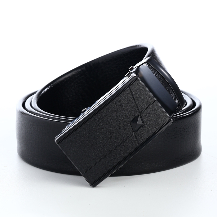 Ремень мужской, ширина 4 см, пряжка автомат, цвет чёрный Ремень мужской, ширина 4 см, пряжка автомат, цвет чёрный