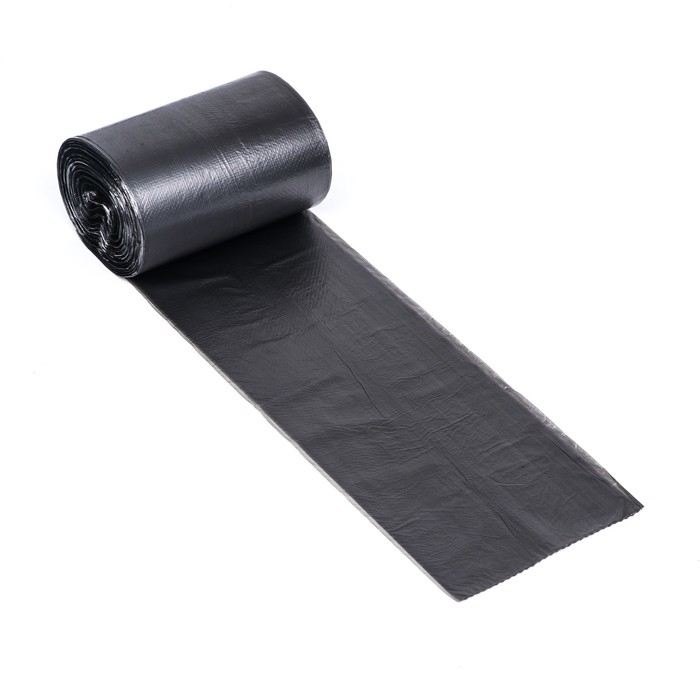 Мешки для мусора в рулоне  Мешки для мусора в рулоне "UpakLand" 60 л, черные, ПНД, 9 мкм, 100 шт