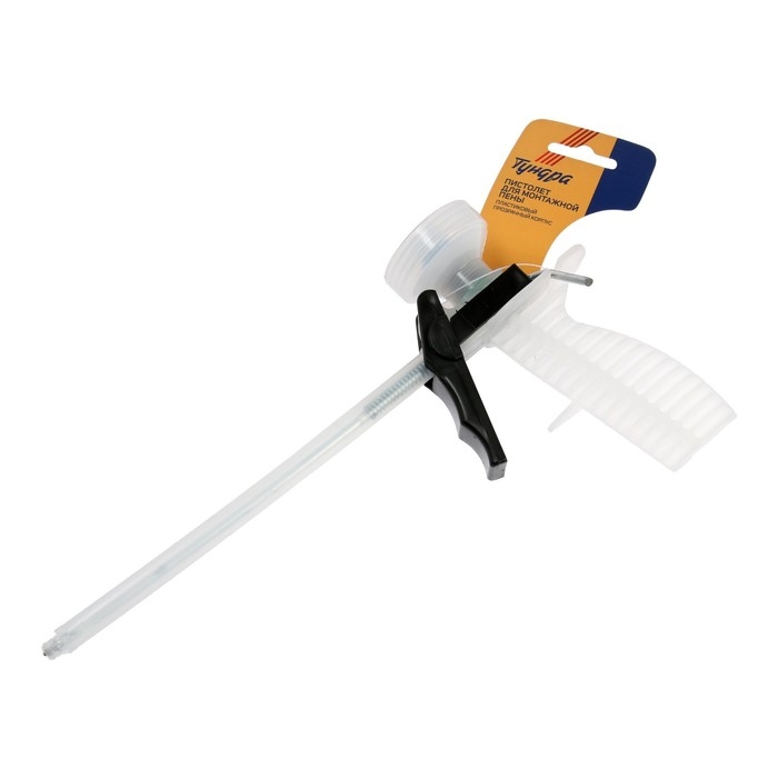 Пистолет для монтажной пены ТУНДРА, пластиковый, прозрачный корпус Пистолет для монтажной пены ТУНДРА, пластиковый, прозрачный корпус