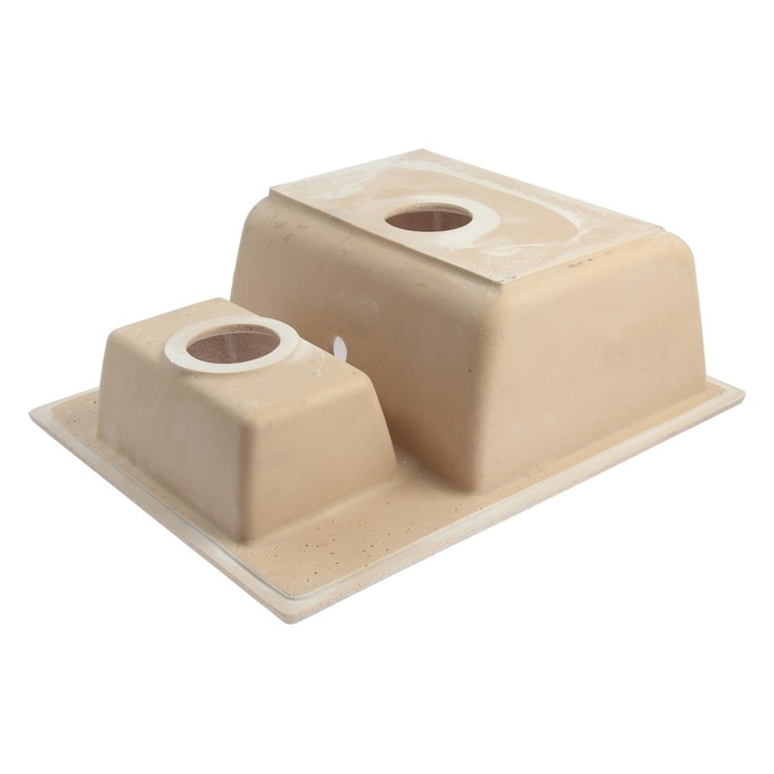 Мойка для кухни из камня ZEIN 190/Q5, 612x505 мм, прямоугольная, перелив, цвет песочный Мойка для кухни из камня ZEIN 190/Q5, 612x505 мм, прямоугольная, перелив, цвет песочный
