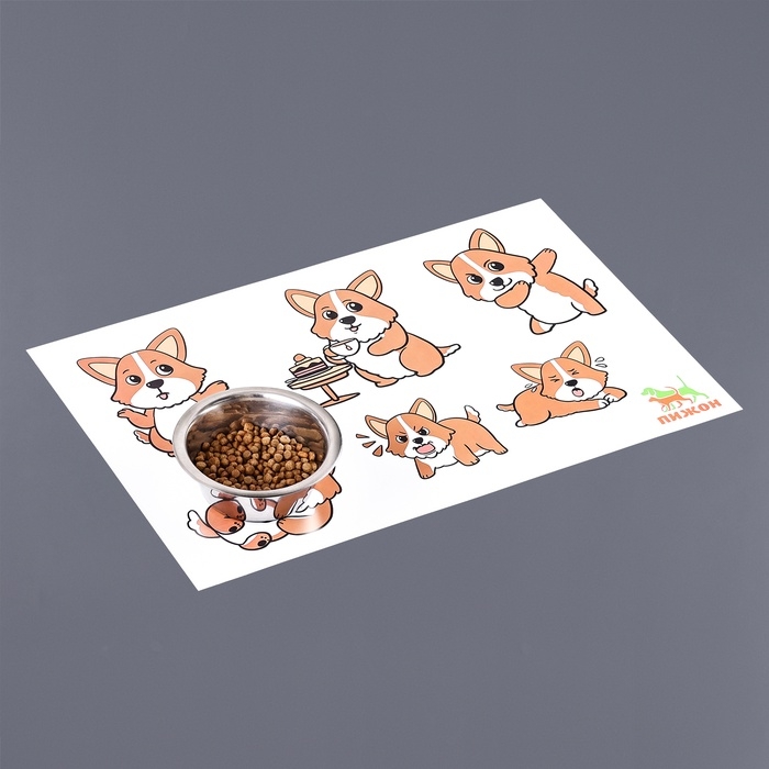 Коврик под миску  Коврик под миску "Пижон" 43 х 28 см "Собачьи эмоции"
