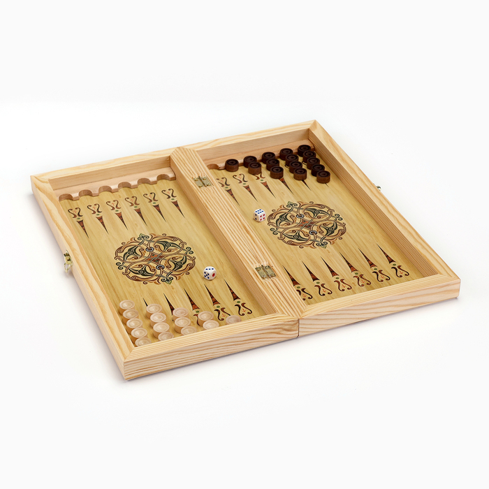 Настольные игры 3 в 1 Настольные игры 3 в 1 "Статус": шахматы, шашки, нарды, деревянные, большие 50 х 50 см