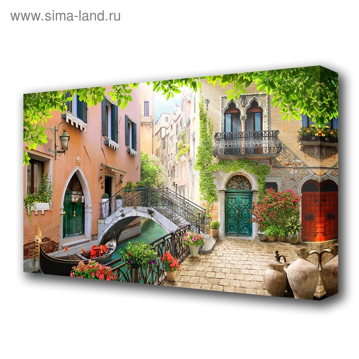 Картина на холсте Картина на холсте "Дворик в Венеции" 60*100 см