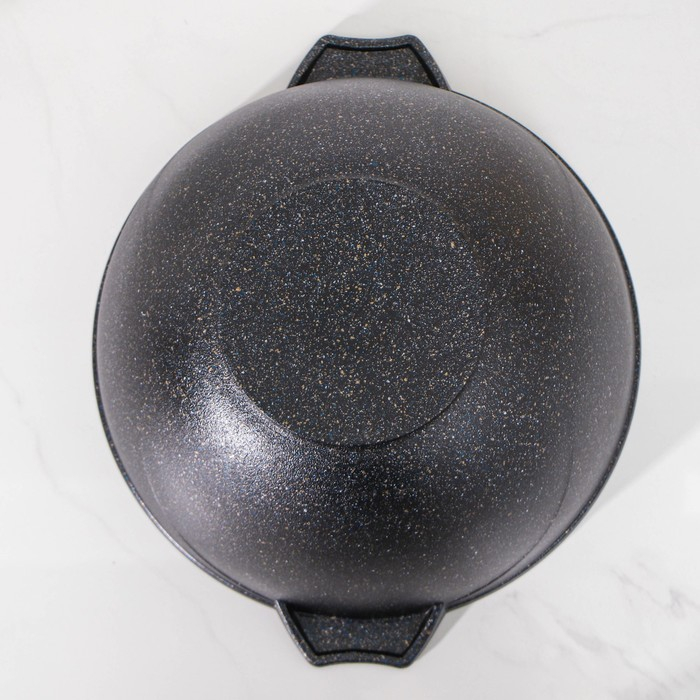 Казан «Гранит Stаr», 6 л, стеклянная крышка, литые ручки, антипригарное покрытие, цвет серый