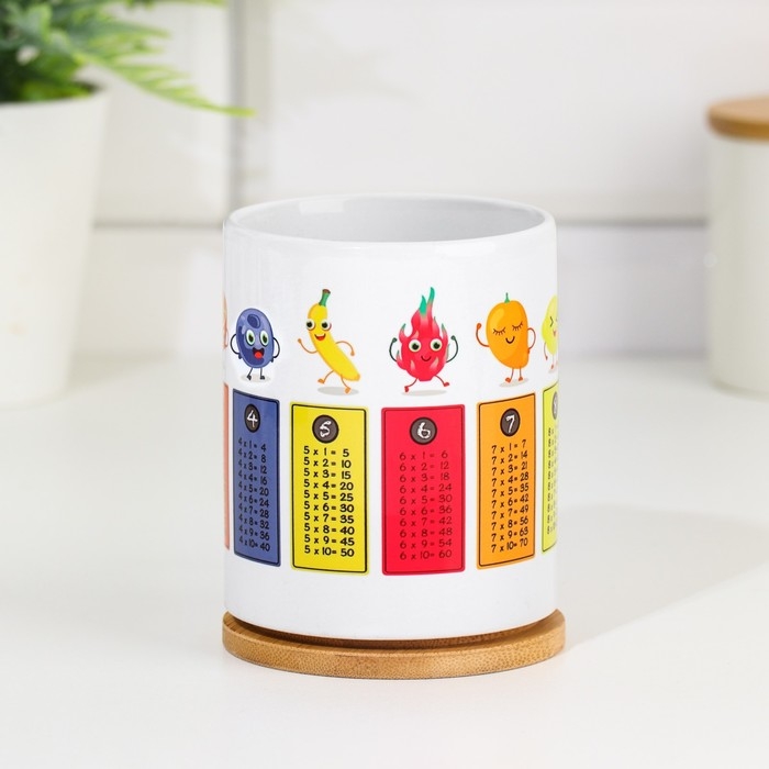 Кружка сублимация Кружка сублимация "Таблица умножения. Фрукты", с нанесением, 320 мл