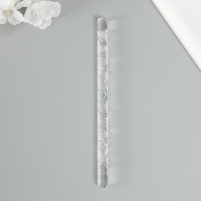 Скалка для творчества акрил Скалка для творчества акрил "Цветочки" 16х1 см